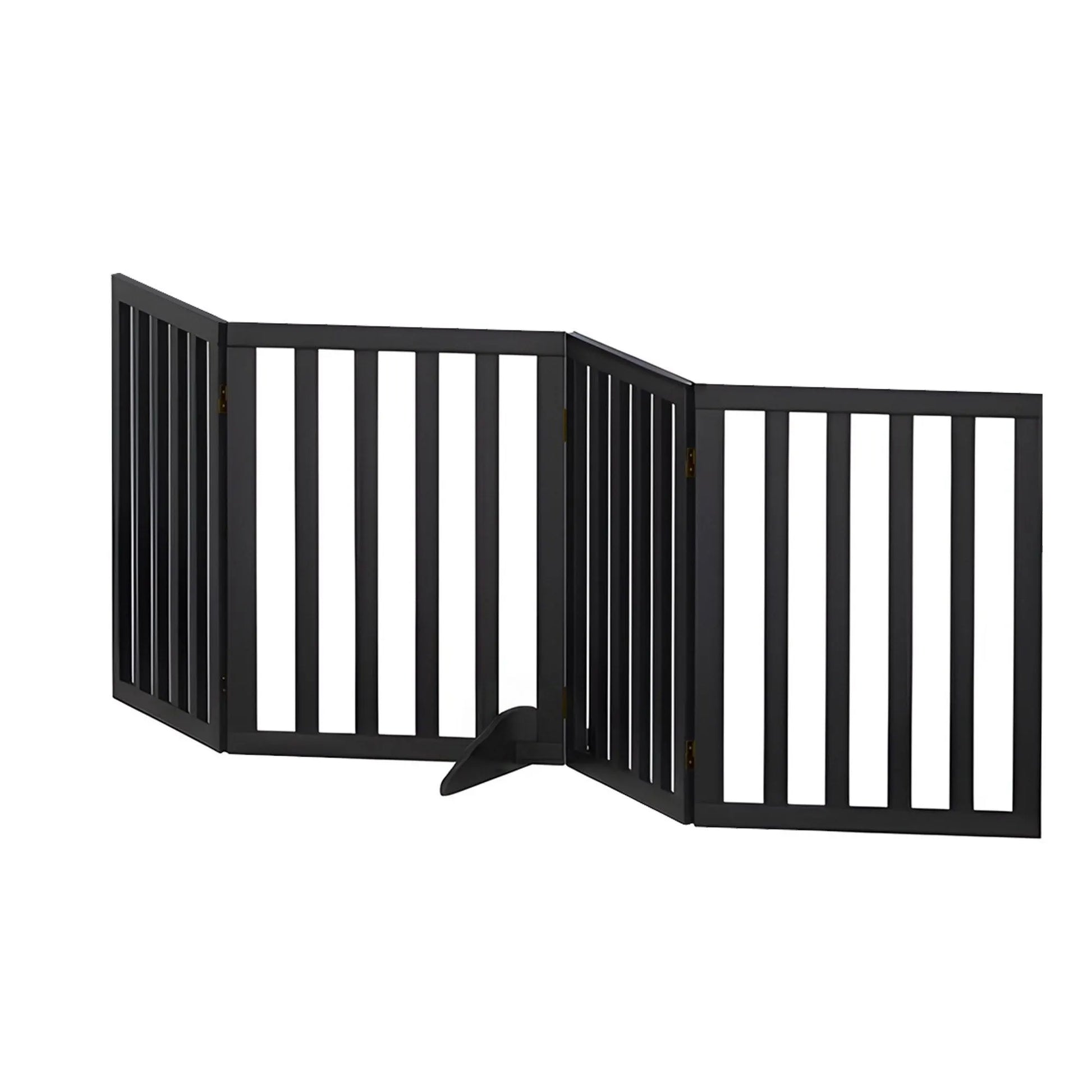 i.Pet Dog Gate Playpen Enclosure 4 Panels Pet Door Fence Wooden Play Pen Stair