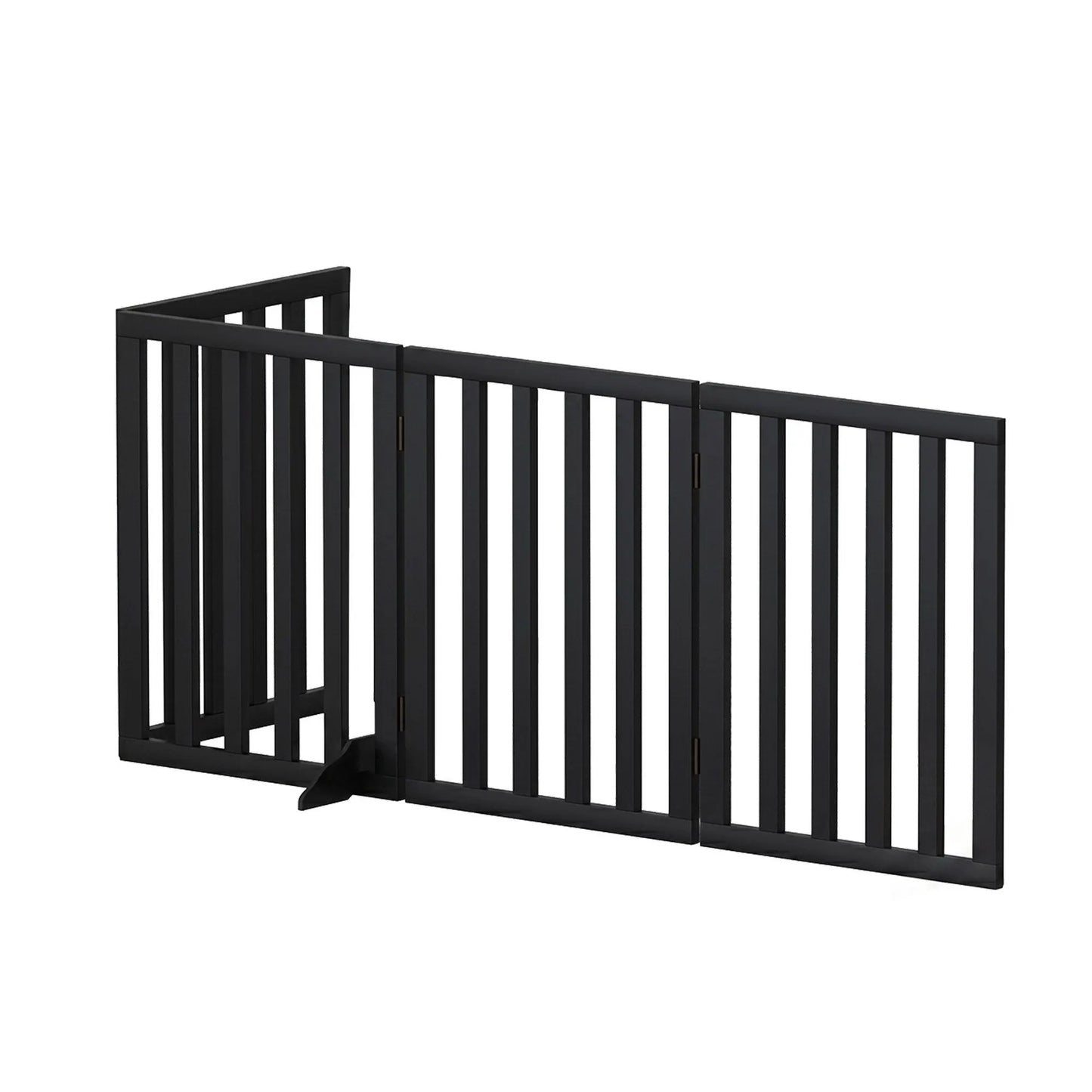i.Pet Dog Gate Playpen Enclosure 4 Panels Pet Door Fence Wooden Play Pen Stair - Image 3