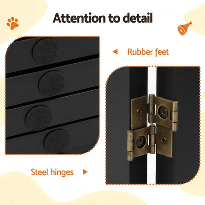 i.Pet Dog Gate Playpen Enclosure 4 Panels Pet Door Fence Wooden Play Pen Stair - Image 7