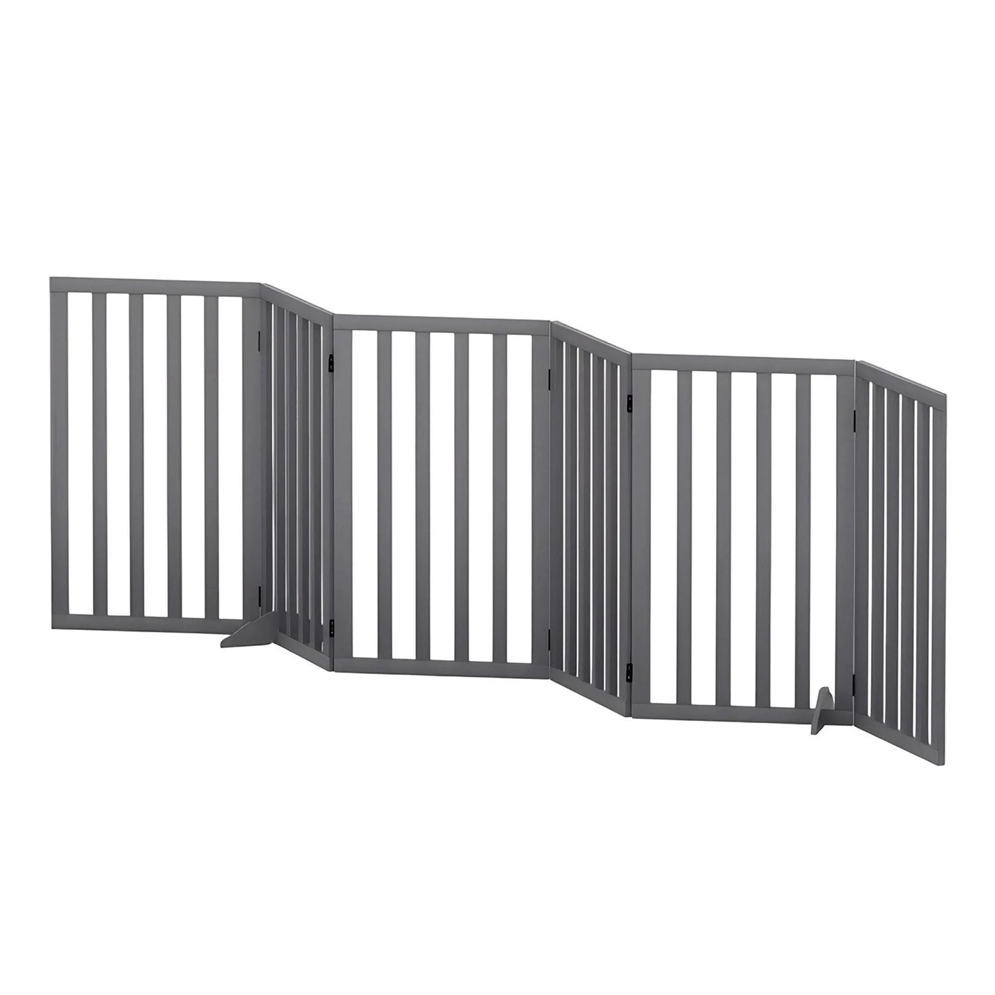 i.Pet Dog Gate Playpen Enclosure 6 Panels Pet Door Fence Wooden Play Pen Stair - Image 3