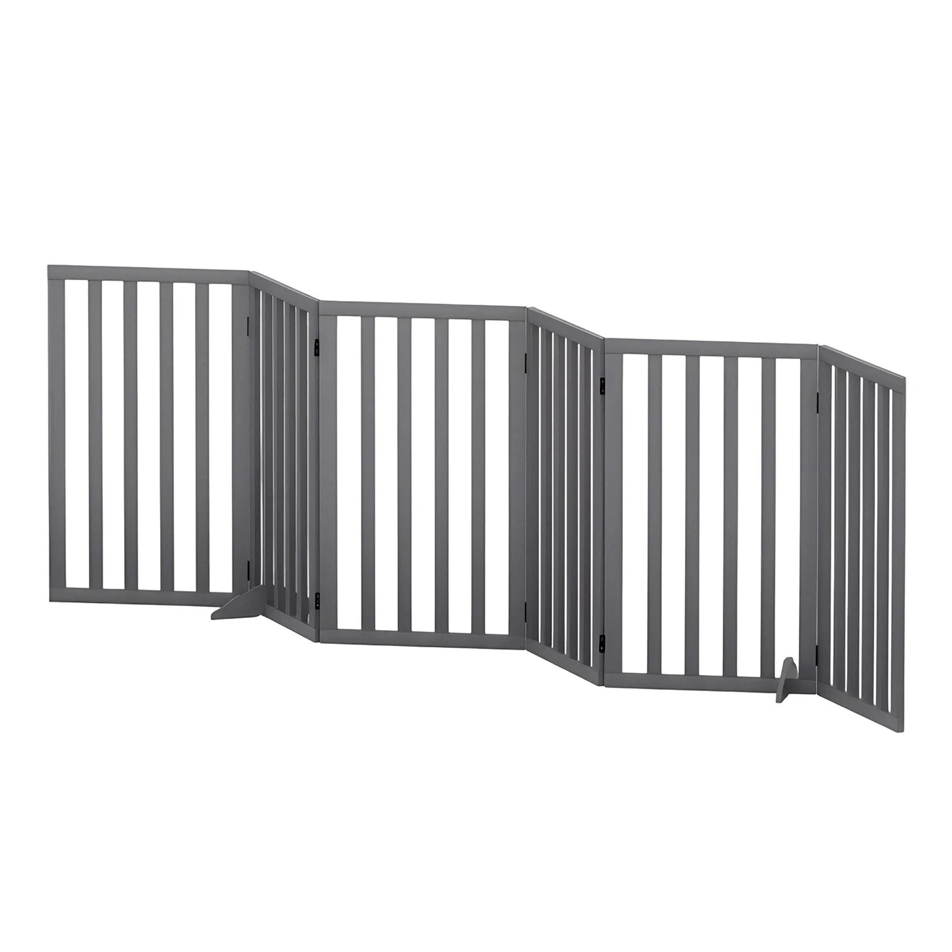 i.Pet Dog Gate Playpen Enclosure 6 Panels Pet Door Fence Wooden Play Pen Stair - Image 3