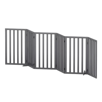 i.Pet Dog Gate Playpen Enclosure 6 Panels Pet Door Fence Wooden Play Pen Stair - Image 3