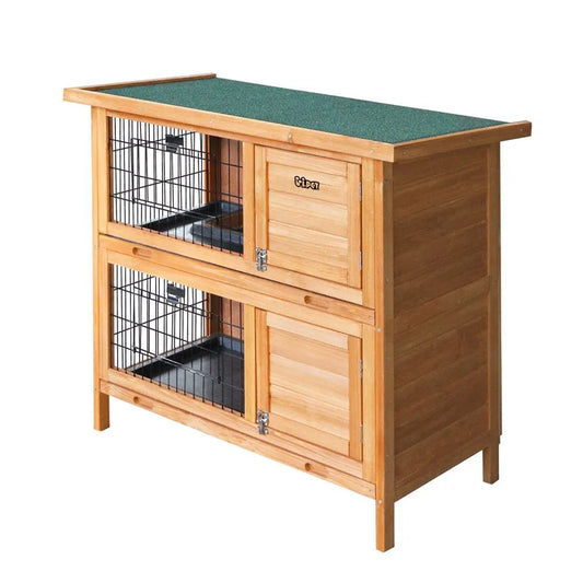 i.Pet Rabbit Hutch Chicken Coop 91.5cm x 45cm x 82cm Chicken Coop Large Wooden House Run Cage