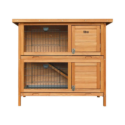 i.Pet Rabbit Hutch Chicken Coop 91.5cm x 45cm x 82cm Chicken Coop Large Wooden House Run Cage - Image 3
