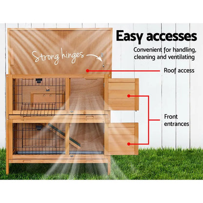 i.Pet Rabbit Hutch Chicken Coop 91.5cm x 45cm x 82cm Chicken Coop Large Wooden House Run Cage - Image 7
