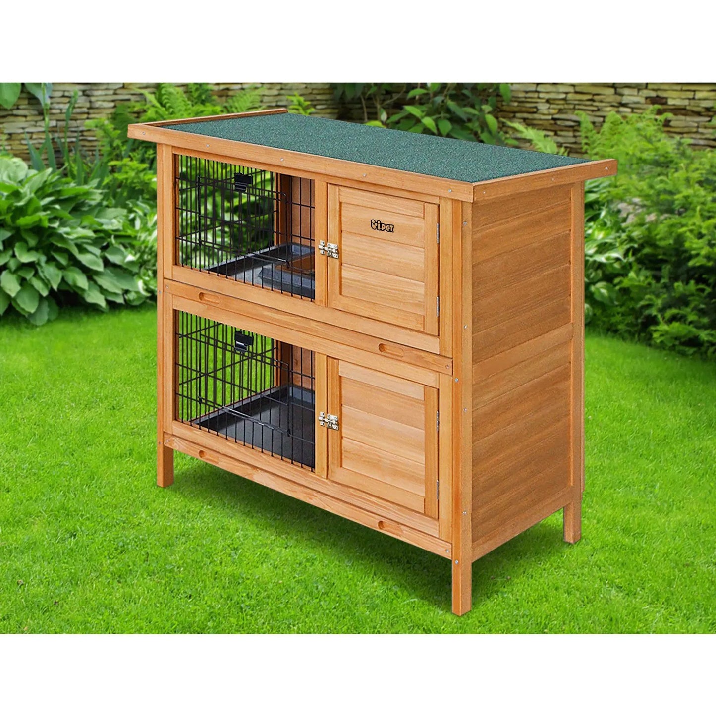 i.Pet Rabbit Hutch Chicken Coop 91.5cm x 45cm x 82cm Chicken Coop Large Wooden House Run Cage - Image 8