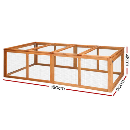 i.Pet Chicken Coop Rabbit Hutch 180cm Extra Large Wooden Chicken House Run XL Hen Cage - Image 2