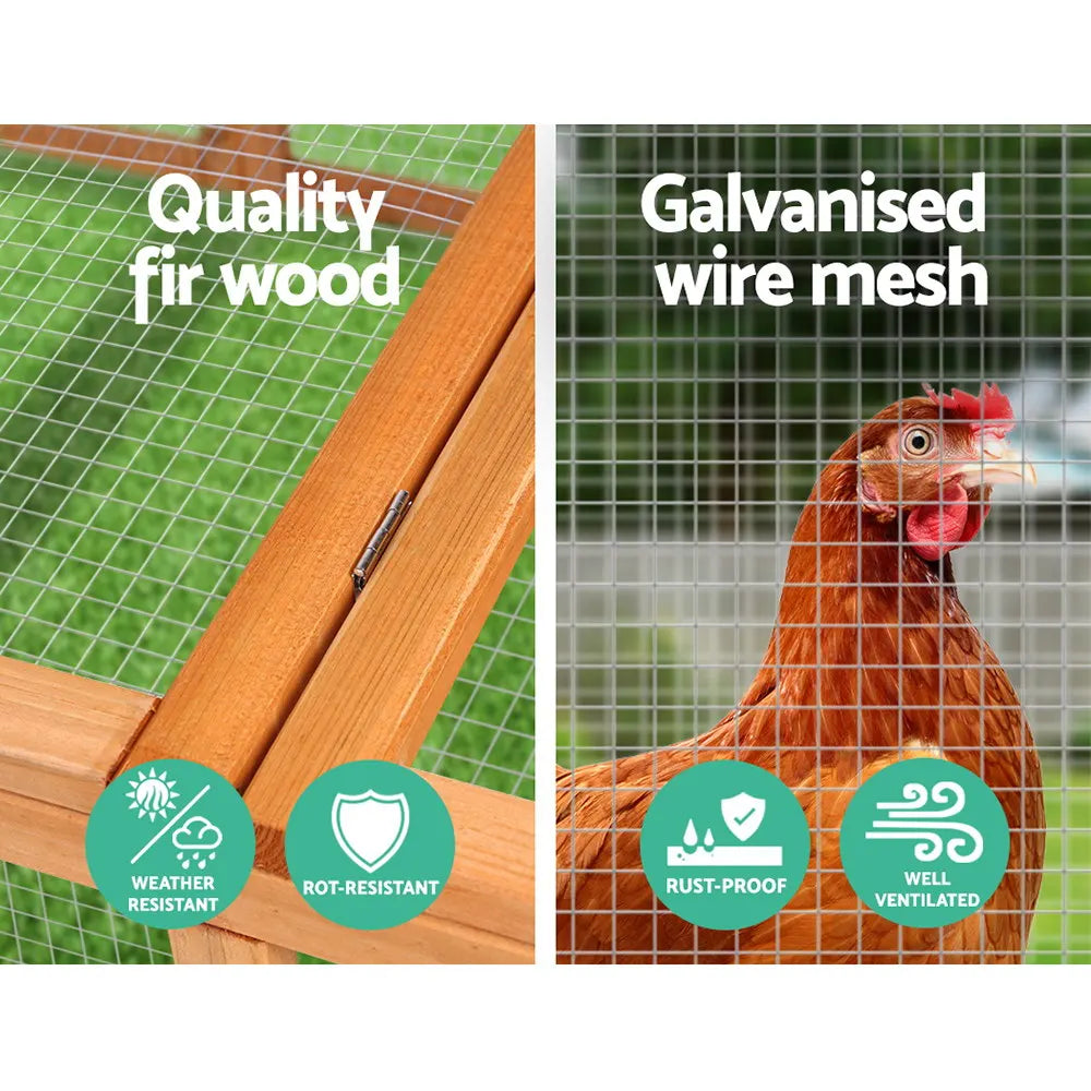 i.Pet Chicken Coop Rabbit Hutch 180cm Extra Large Wooden Chicken House Run XL Hen Cage - Image 4