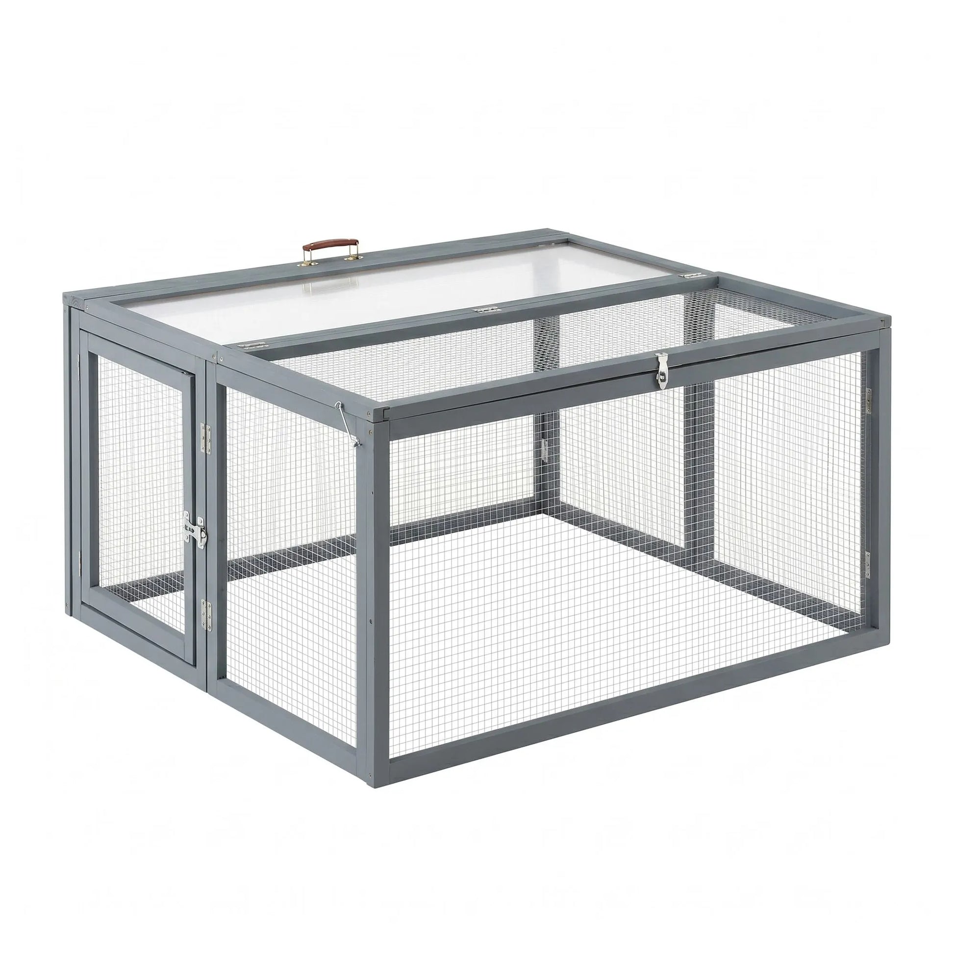 i.Pet Chicken Coop Large Portable Wooden Rabbit Run Cage Hutch Outdoor Folding Hen House 110cm