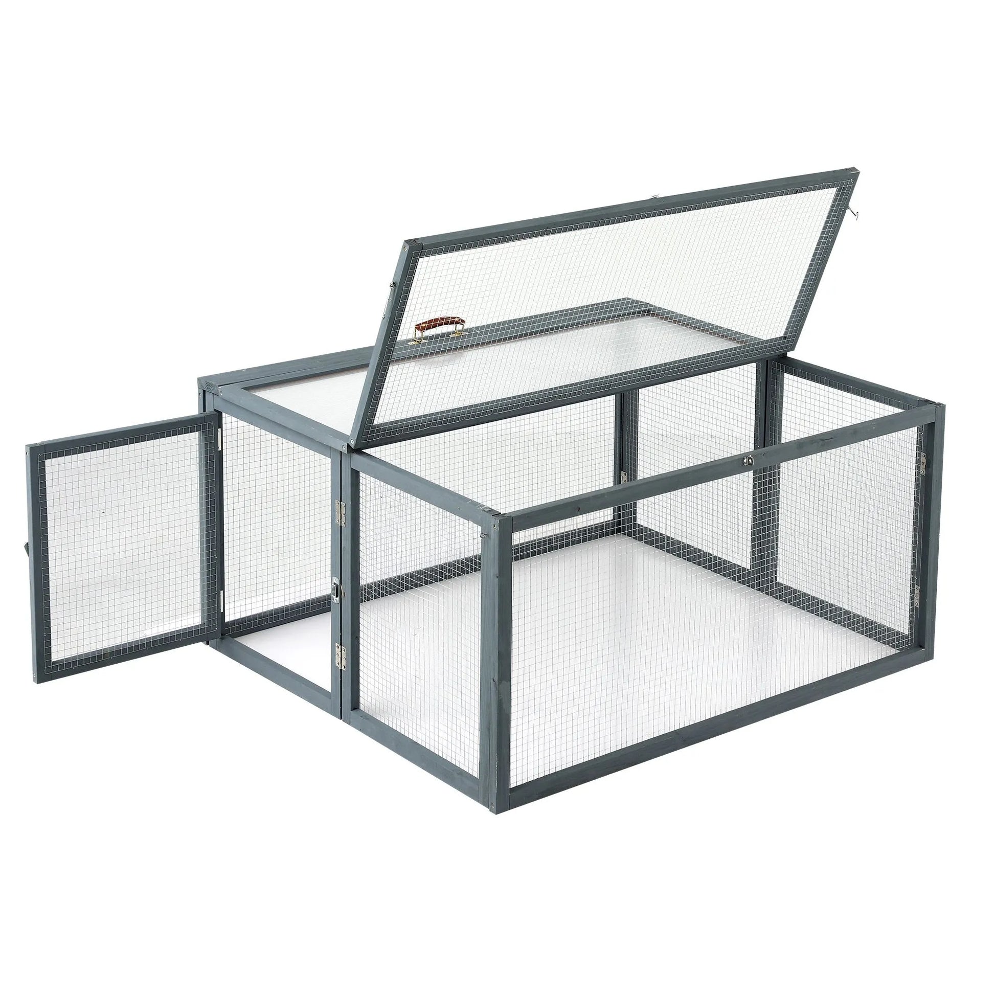 i.Pet Chicken Coop Large Portable Wooden Rabbit Run Cage Hutch Outdoor Folding Hen House 110cm - Image 3