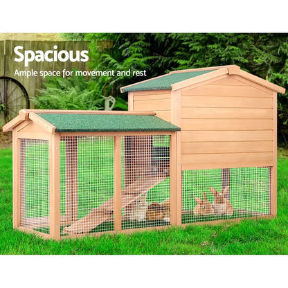 i.Pet Chicken Coop Rabbit Hutch 138cm x 44cm x 85cm Large Chicken Coop House Run Cage Wooden Outdoor - Image 5