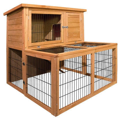 i.Pet Chicken Coop Rabbit Hutch 96cm x 96cm x 100cm Large Chicken Coop Run Wooden Cage Outdoor House - Image 8