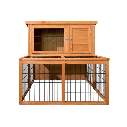 i.Pet Chicken Coop Rabbit Hutch 96cm x 96cm x 100cm Large Chicken Coop Run Wooden Cage Outdoor House - Image 3