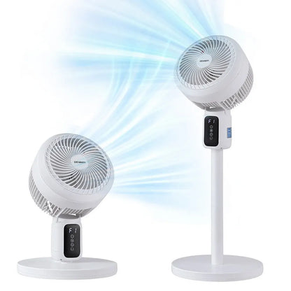 Devanti Pedestal Fan W/ Remote 3 Speed 12H Timer Height Adjustable Cooling Fan - Image 7