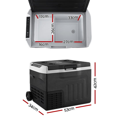Portable Fridge 30L Bar Fridges Camping Freezer 12V/24V/240V - Image 2