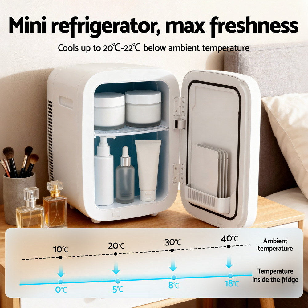 Glacio Mini Fridge Portable White Electric Cooler Warmer Car Office 12V 220V - Image 4