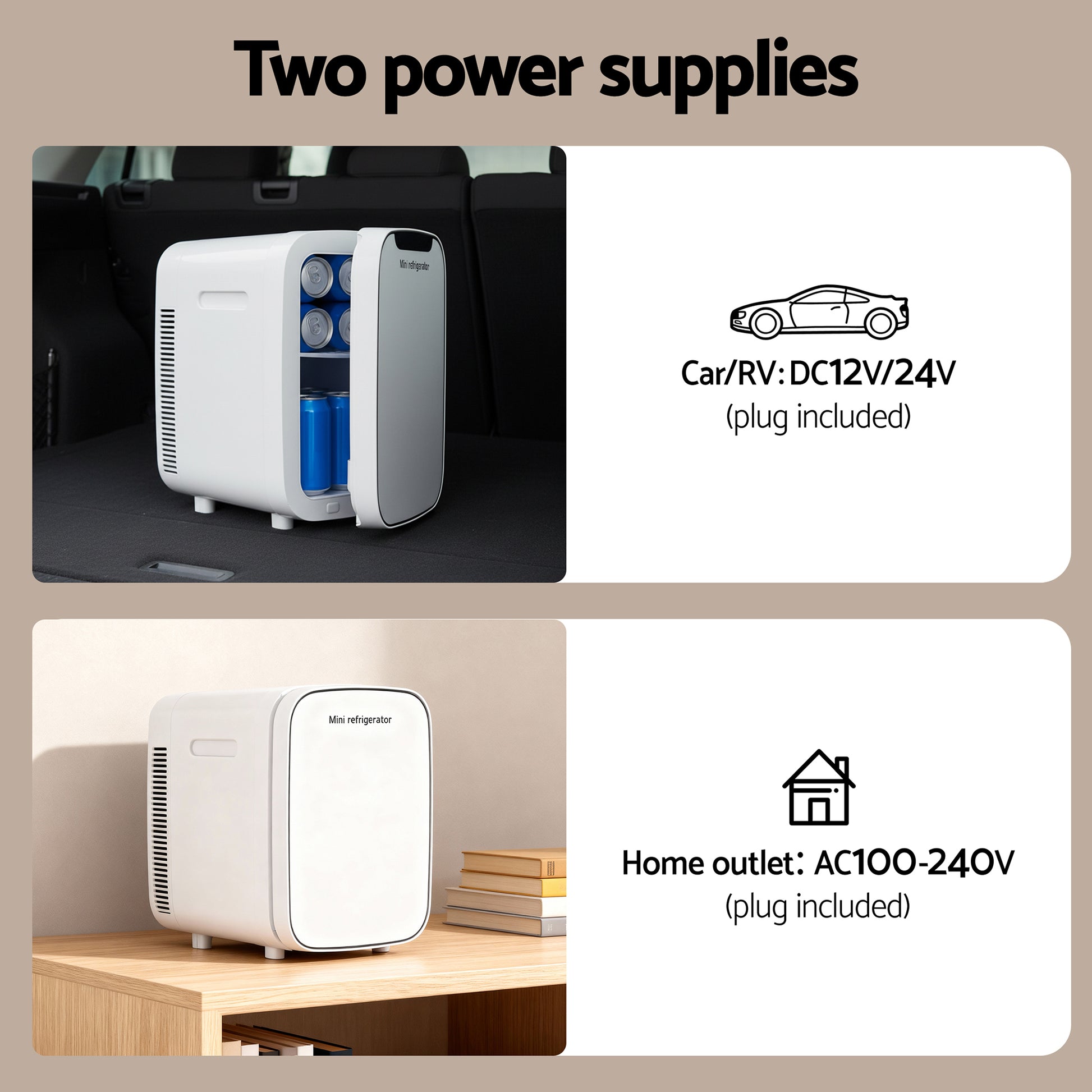 Glacio Mini Fridge Portable White Electric Cooler Warmer Car Office 12V 220V - Image 9