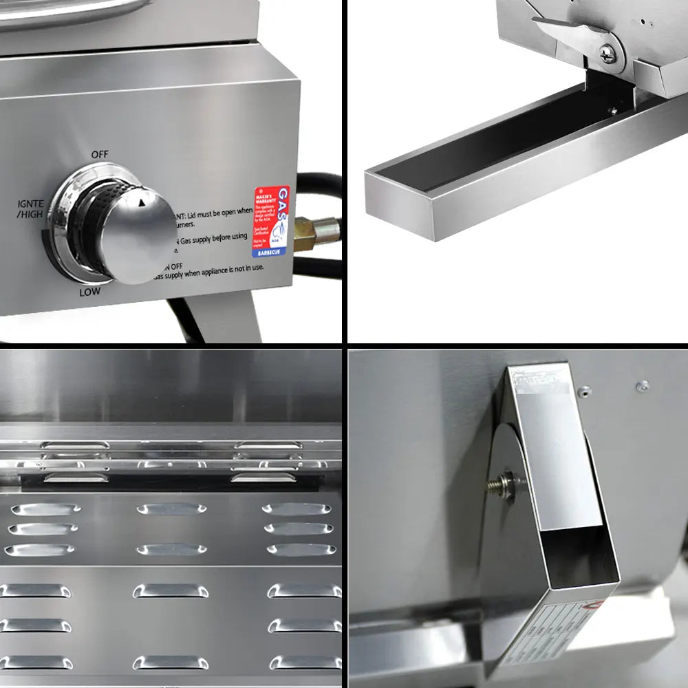Grillz Portable Gas BBQ Grill 2 Burners - Image 7