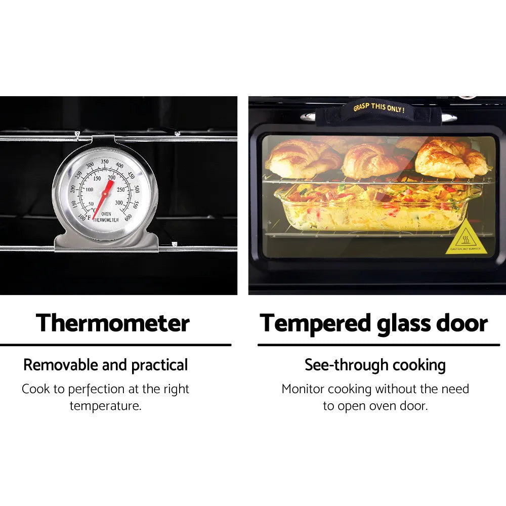 Devanti Portable Gas Oven LPG Black - Image 6