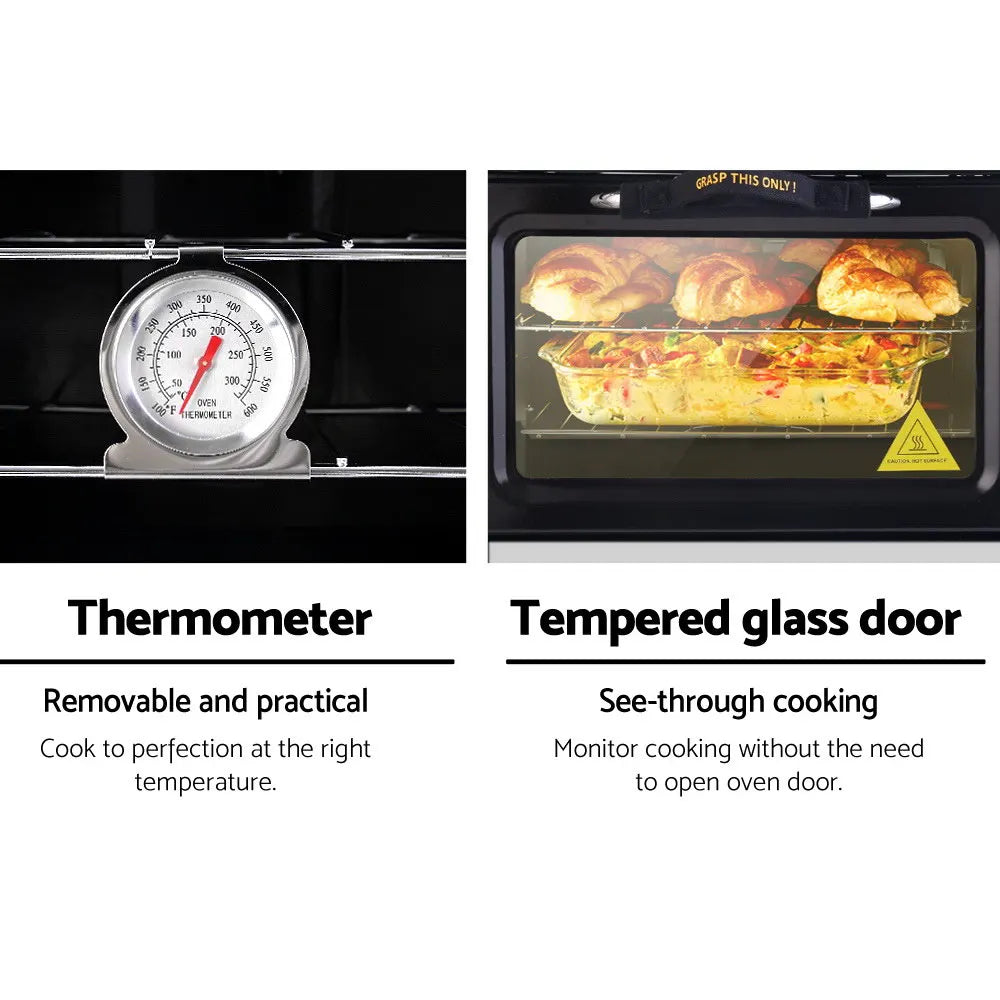 Devanti Portable Gas Oven LPG Silver - Image 3