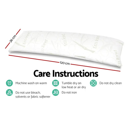Giselle Bedding Body Support Pillow Bamboo Cover - Image 2