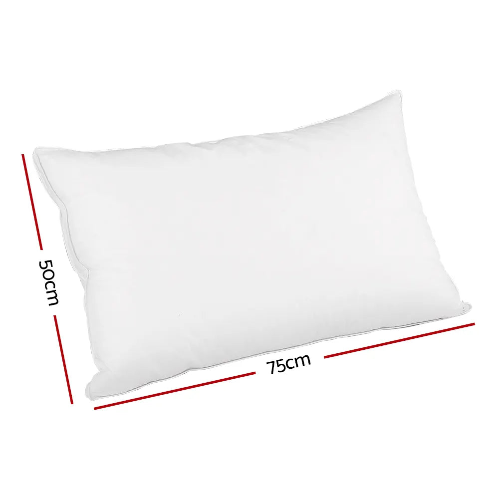 Giselle Bedding Duck Feather Down Pillow Luxury Twin Pack - Image 2