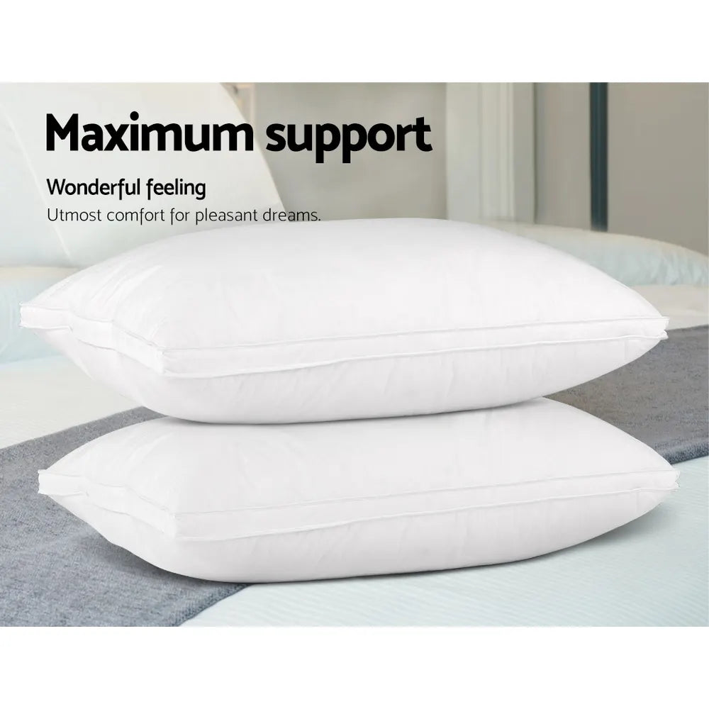 Giselle Bedding Duck Feather Down Pillow Luxury Twin Pack - Image 4