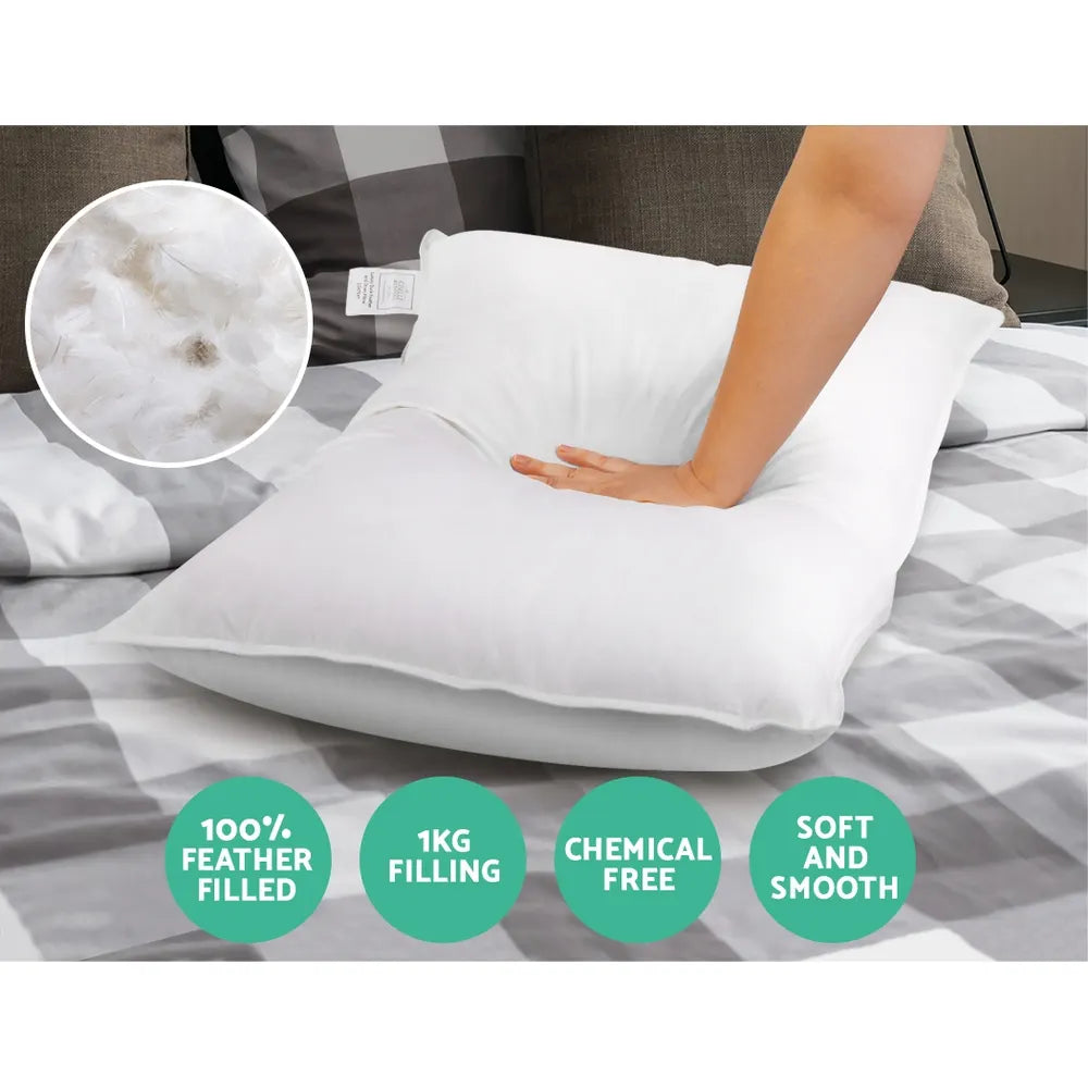 Giselle Bedding Duck Feather Down Pillow Twin Pack - Image 4
