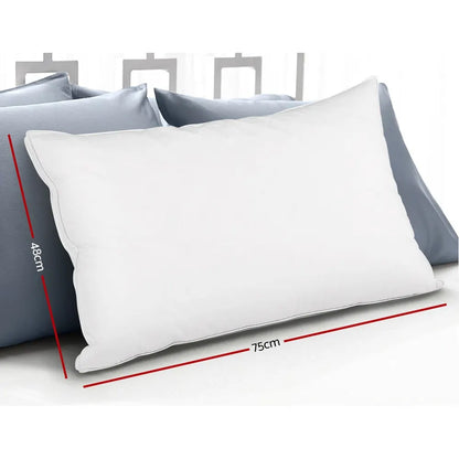 Giselle Bedding Goose Feather Down Pillow Luxury Twin Pack - Image 2