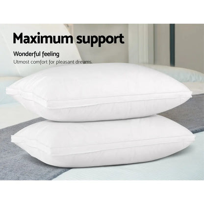 Giselle Bedding Goose Feather Down Pillow Luxury Twin Pack - Image 4