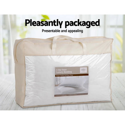 Giselle Bedding Goose Feather Down Pillow Twin Pack - Image 6