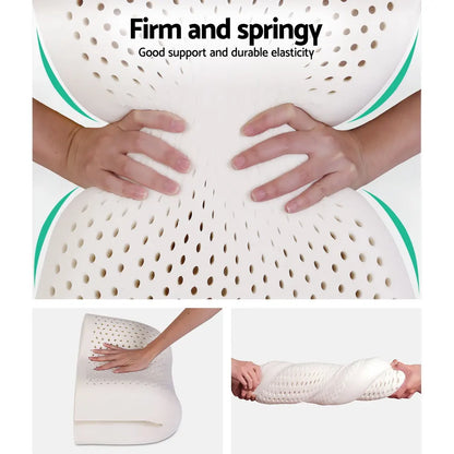 Giselle Bedding Natural Latex Pillow 2-Zone Twin Pack - Image 3