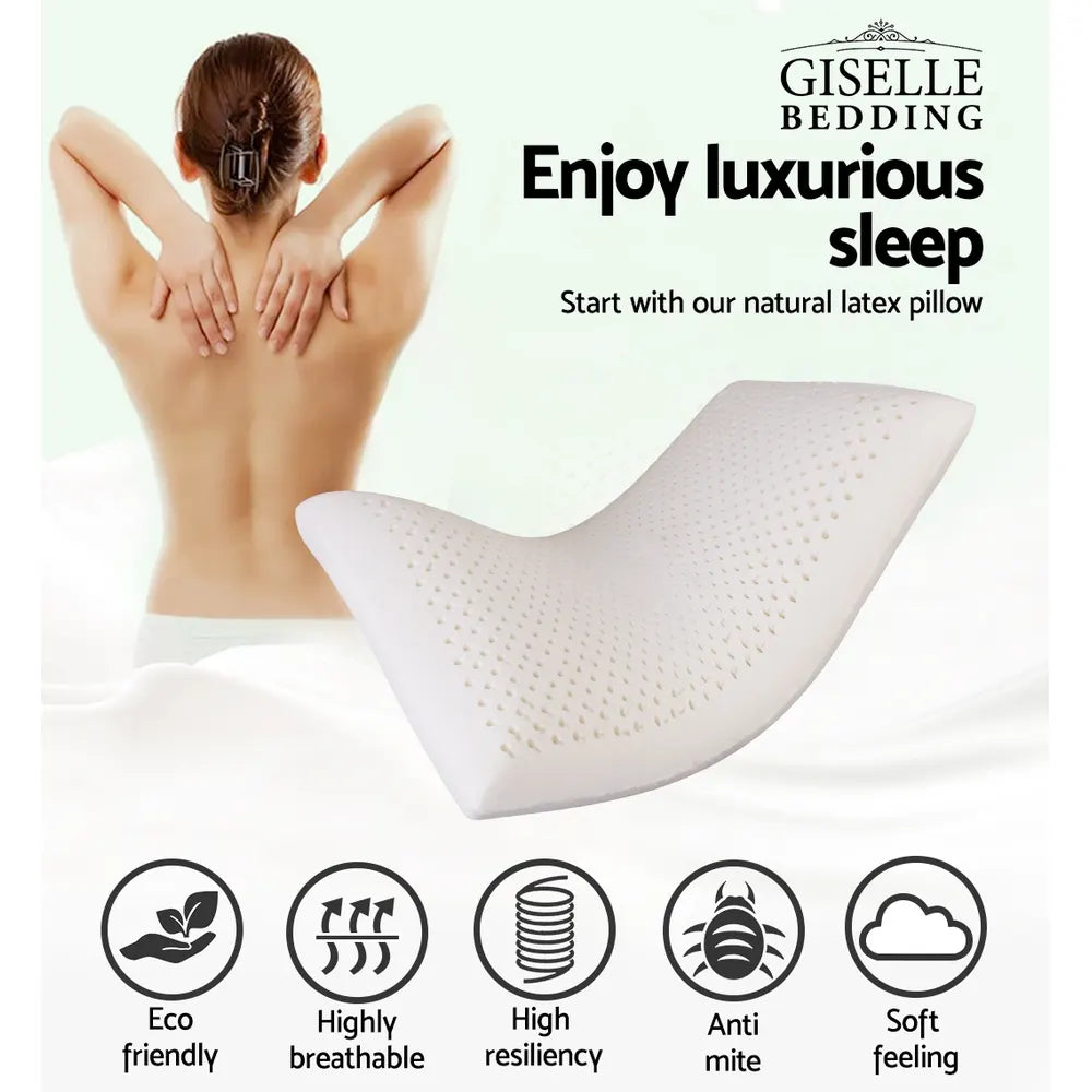 Giselle Bedding Natural Latex Pillow Classic Twin Pack - Image 3