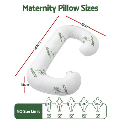 Giselle Bedding Pregnancy Pillow for Side Sleepers C-Shaped Body Pillow with Bamboo Fiber Cover, Maternity Pillow for Full Body Support, Belly and Waist Comfort - Image 9
