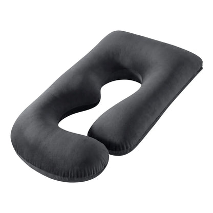 Giselle Bedding Pregnancy Pillow G-Shaped Full Body Pillow for Back and Belly Support Maternity Pillow with Removable Cover, Dark Grey 135x70 cm - Image 8