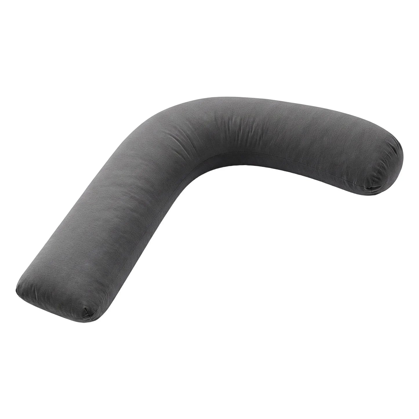 Giselle Bedding Pregnancy Pillow for Side Sleeping L-Shaped Maternity Body Pillow for Women 100% Cotton Jersey Cover for Head Neck Belly Support, 63x115 cm Grey - Image 8