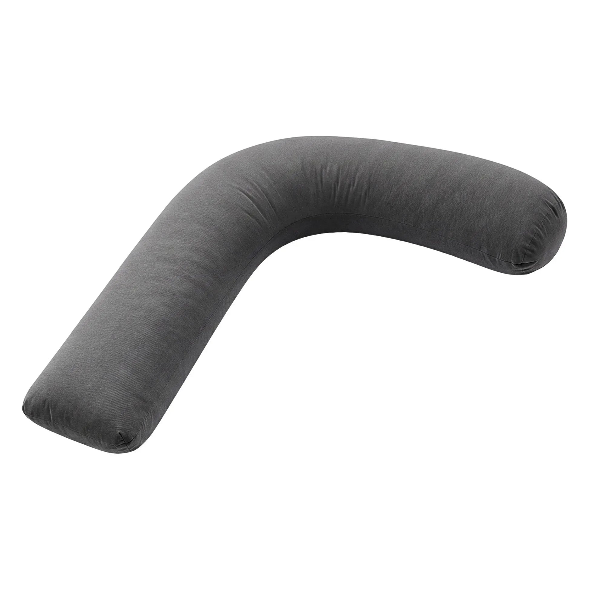 Giselle Bedding Pregnancy Pillow for Side Sleeping L-Shaped Maternity Body Pillow for Women 100% Cotton Jersey Cover for Head Neck Belly Support, 63x115 cm Grey - Image 8