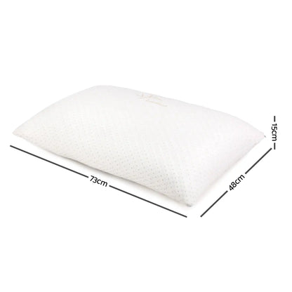 Giselle Bedding Memory Foam Pillow Bamboo Cover Twin Pack - Image 2