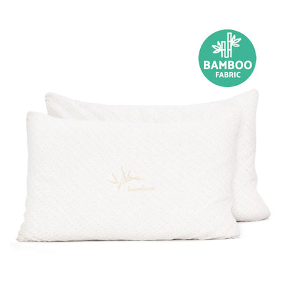 Giselle Bedding Memory Foam Pillow Bamboo Cover Twin Pack - Image 4