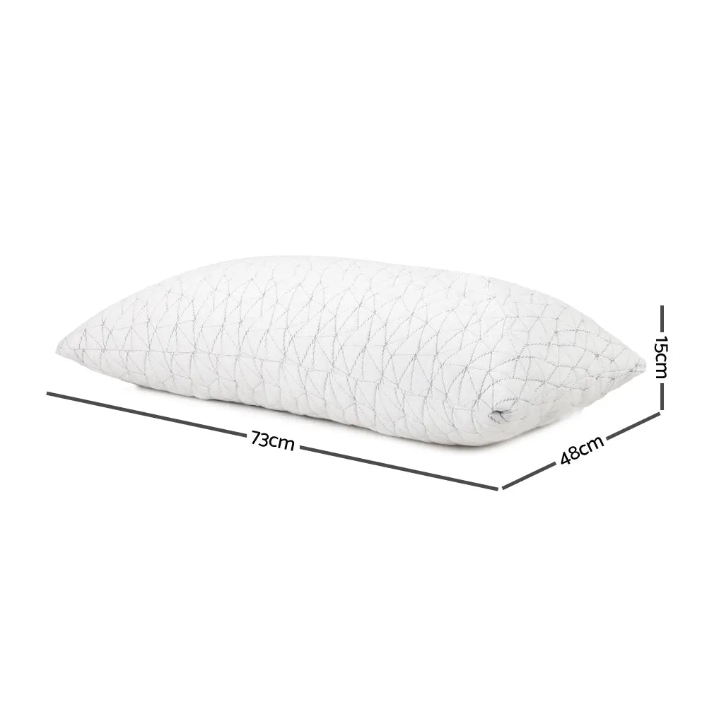 Giselle Bedding Memory Foam Pillow Single Size Twin Pack - Image 2