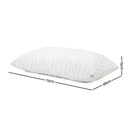 Giselle Bedding Memory Foam Pillow Single Size Twin Pack - Image 2