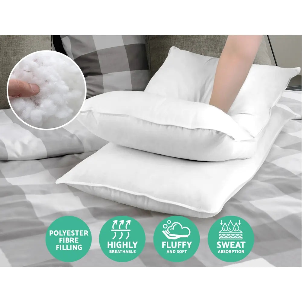 Giselle Bedding 4 Pack Bed Pillow Family Hotel 48X73CM - Image 3