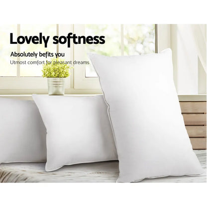 Giselle Bedding 4 Pack Bed Pillow Family Hotel 48X73CM - Image 5