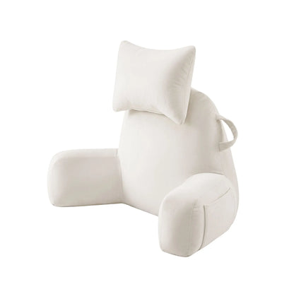 Giselle Bedding Reading Pillow with Detachable Neck Roll & Armrests Sit Up Pillow for Bed Back Support Pillow for Watching TV & Gaming Beige - Image 8