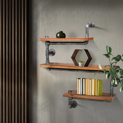 Artiss Floating DIY Pipe Shelf 3 Tiers - IONA - Image 7