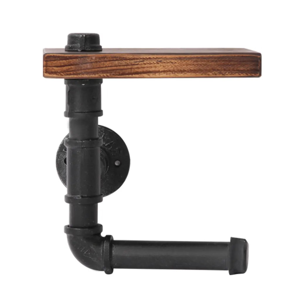 Artiss Floating DIY Pipe Shelf Toilet Paper Holder - Image 4