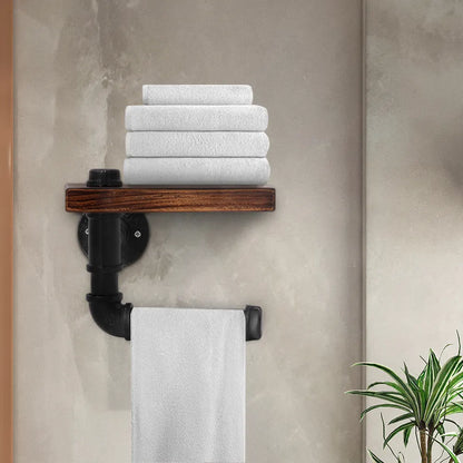 Artiss Floating DIY Pipe Shelf Toilet Paper Holder - Image 8