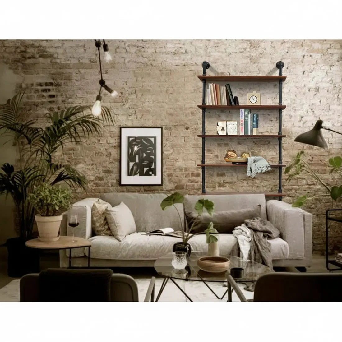 Artiss Floating DIY Pipe Shelf 6 Tiers - IRA - Image 4