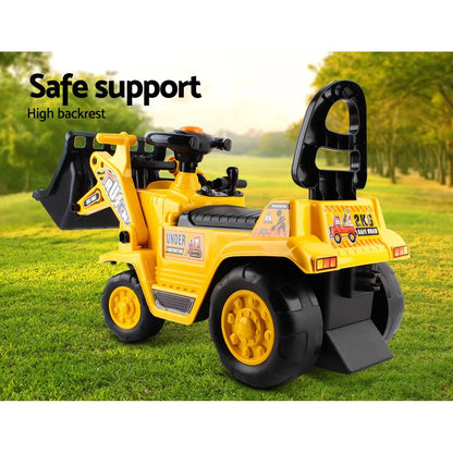 Keezi Ride On Car Toys Kids Excavator Bulldozer Sandpit Digger Car Pretend Play - Image 4