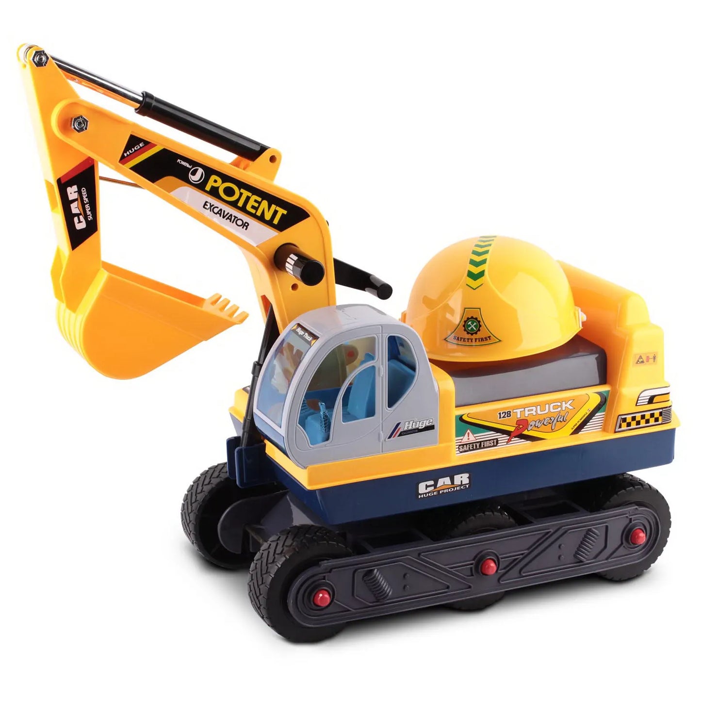 Keezi Ride On Car Toys Kids Excavator Digger Sandpit Bulldozer Car Pretend Play - Image 7